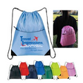 Nylon Zippered Drawstring Backpack